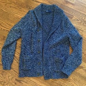 Men’s Shawl Collar Marled Knit Sweater